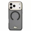 Lacoste IML Shockproof Petit Pique Gold Logo MagSafe tok, Apple iPhone 18 Pro Max - fekete
