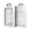 Lacoste IML Shockproof Petit Pique Gold Logo MagSafe tok, Apple iPhone 18 Pro - Transparent