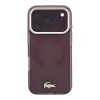 Lacoste Pc/TPU Frosted Finish Gold Logo MagSafe tok, Apple iPhone 18 Pro - Burgundy