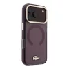 Lacoste Pc/TPU Frosted Finish Gold Logo MagSafe tok, Apple iPhone 18 Pro Max - Burgundy