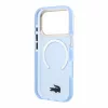 Lacoste IML Shockproof Petit Pique Gold Logo MagSafe tok, Apple iPhone 18 Pro Max - kék