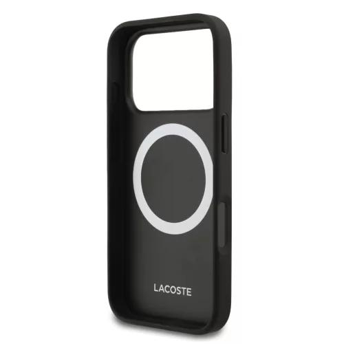 Lacoste Iconic Petit Pique MagSafe tok, Apple iPhone 18 Pro - fekete