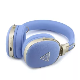   Guess PU Grained Triangle Gold Metal Logo ENC vezeték nélküli fülhallgató – kék