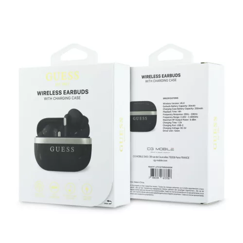 Guess Gold Line Glossy Finish vezeték nélküli fülhallgató – fekete
