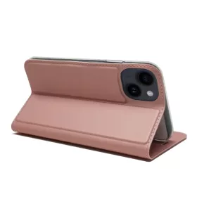 iPhone 15 Pro oldalra nyíló tok,Rosegold