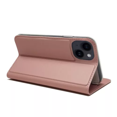 iPhone 15 Pro oldalra nyíló tok,Rosegold
