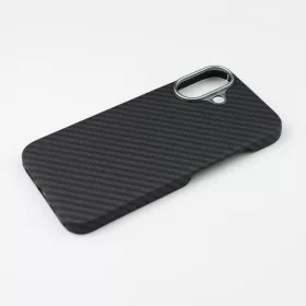 Aramid mágneses karbon tok, Iphone 16,  Fekete
