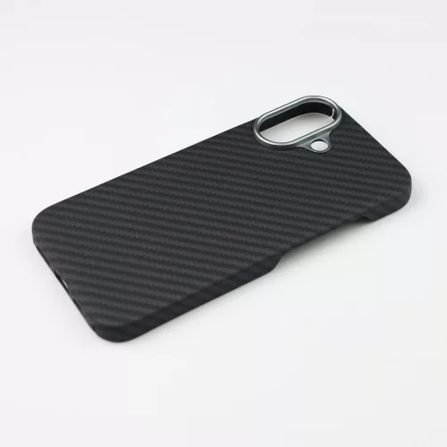 Aramid mágneses karbon tok, Iphone 16,  Fekete