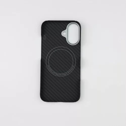 Aramid mágneses karbon tok, Iphone 16,  Fekete