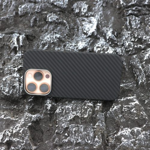 Aramid mágneses karbon tok, Iphone 16 Pro,  Fekete