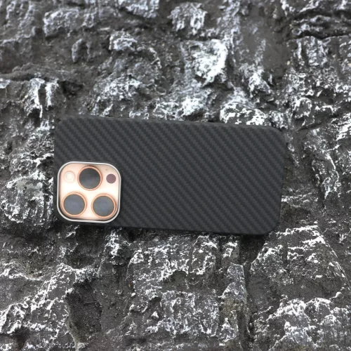 Aramid mágneses karbon tok, Iphone 16 Pro,  Fekete