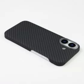 Mágneses aramid karbon tok, iPhone 17, Fekete