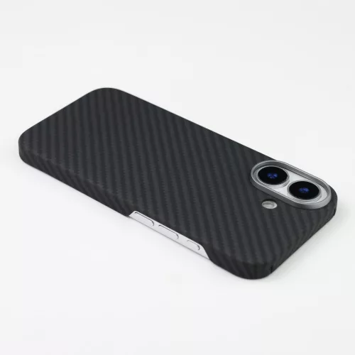 Mágneses aramid karbon tok, iPhone 17, Fekete