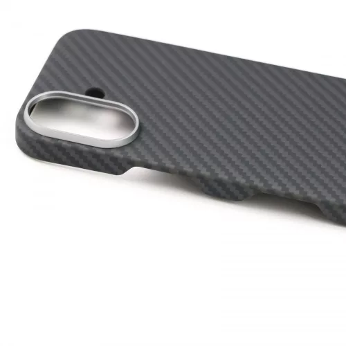 Mágneses aramid karbon tok, iPhone 17, Fekete