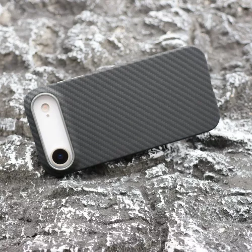 Mágneses aramid karbon tok, iPhone Air , Fekete