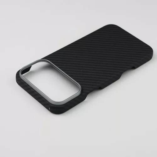 Mágneses aramid karbon tok, iPhone 17 Pro Max, Fekete