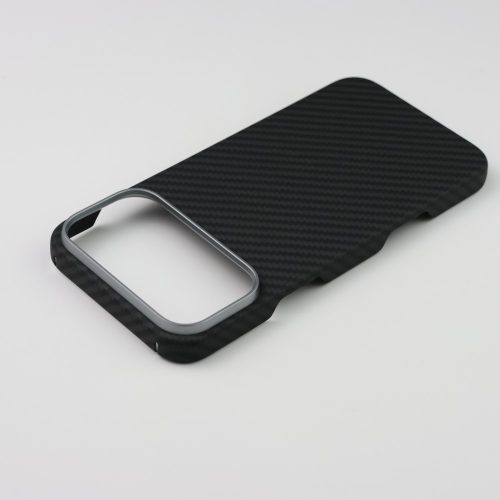 Mágneses aramid karbon tok, iPhone 17 Pro, Fekete