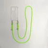 iPhone 15  TPU+PC Átlát.tok,Neon Zöld zsinórral
