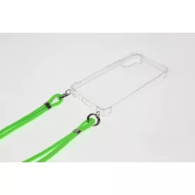 iPhone 15 Plus TPU+PC Átlát.tok,Neon Zöld zsinórral