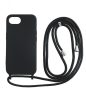 Iphone 16e TPU+PC fekete tok,Fekete zsinórral