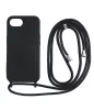 Iphone 17e/16e TPU+PC fekete tok,Fekete zsinórral
