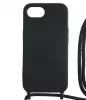 Iphone 17e/16e TPU+PC fekete tok,Fekete zsinórral