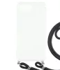 Iphone 17e/16e  TPU+PC átlátszó tok,Fekete zsinórral