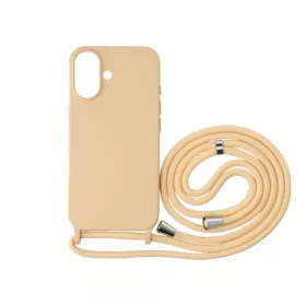   iPhone 16 Plus TPU+PC fesztiváltok, édesbarack azonos színű nyak