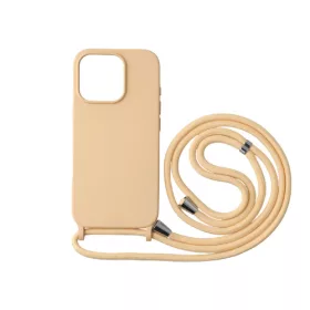   iPhone 16 Pro TPU+PC fesztiváltok, édesbarack azonos színű nyakb