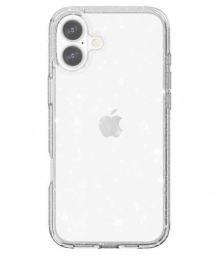 Iphone 16 csillámos szilikon hátlap, Átlátszó