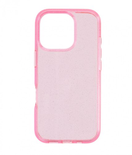 Iphone 16 Pro csillámos szilikon hátlap, Pink