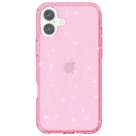 Iphone 16 Pro csillámos szilikon hátlap, Pink