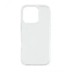 Iphone 16 Pro csillámos szilikon hátlap, Átlátszó