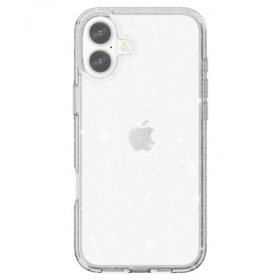 Iphone 16 Pro csillámos szilikon hátlap, Átlátszó