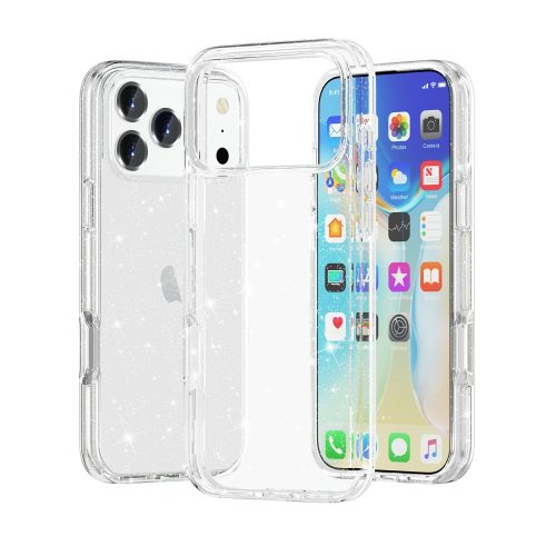 Iphone 17 Pro csillámos szilikon telefontok, Átlátszó