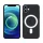 iPhone 13 Pro Max mágneses szilikon tok, Fekete
