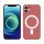 iPhone 14 Plus mágneses szilikon tok, Piros