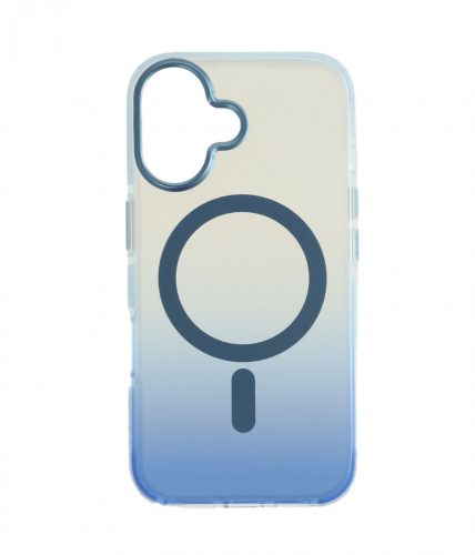 Iphone 16 mágneses tok, Kék-Átlátszó