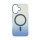 Iphone 16 mágneses tok, Kék-Átlátszó