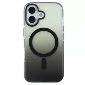 iPhone 17 mágneses tok, Fekete-átlátszó