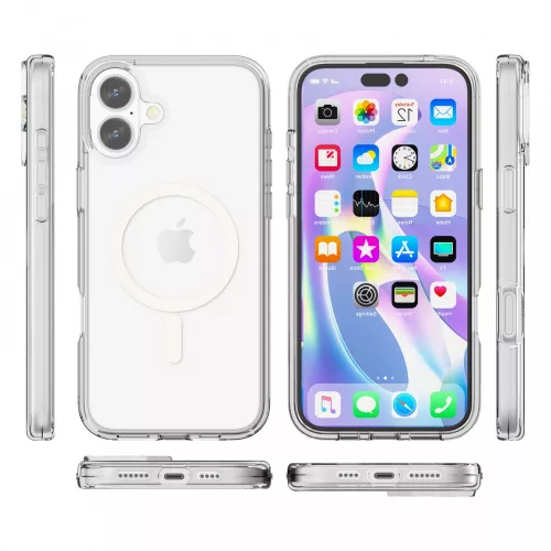 iPhone 17 mágneses szilikon tok, Átlátszó