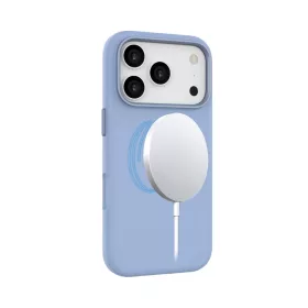 iPhone 17 Pro Max mágneses szilikon tok, Kék
