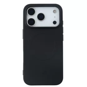 iPhone 17 Pro mágneses szilikon tok, Fekete