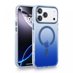 iPhone 17 Pro mágneses tok, Kék-átlátszó