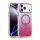 iPhone 17 Pro mágneses tok, Pink-átlátszó