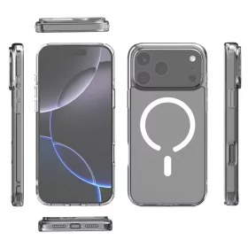 iPhone 17 Pro mágneses szilikon tok, Átlátszó - 