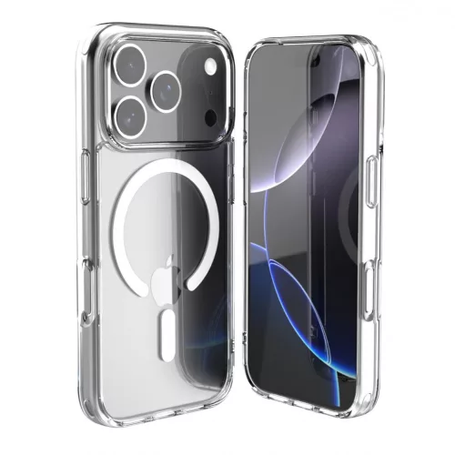 Cellect iPhone 18 Pro Max mágneses szilikon tok, Átlátszó