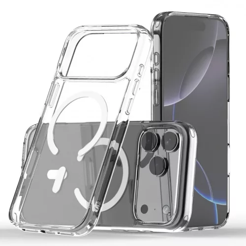 Cellect iPhone 18 Pro Max mágneses szilikon tok, Átlátszó