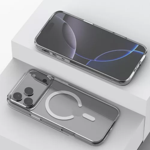 Cellect iPhone 18 Pro mágneses szilikon tok, Átlátszó