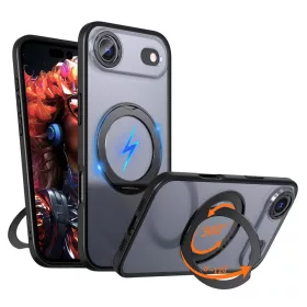 iPhone  Air mágneses 360° forgatható tok, Fekete